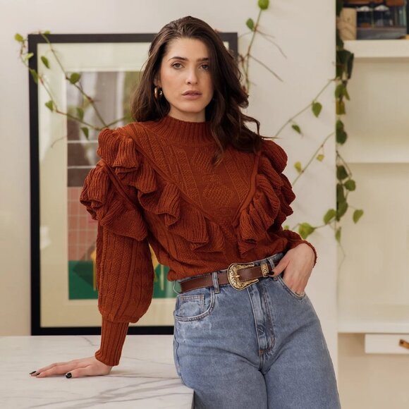 Ulla Johnson Baby Alpaca Bateau Neckline Sweater - Picture 5 of 5